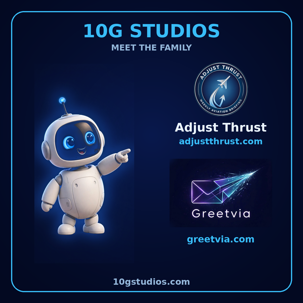 The 10G Studios family card