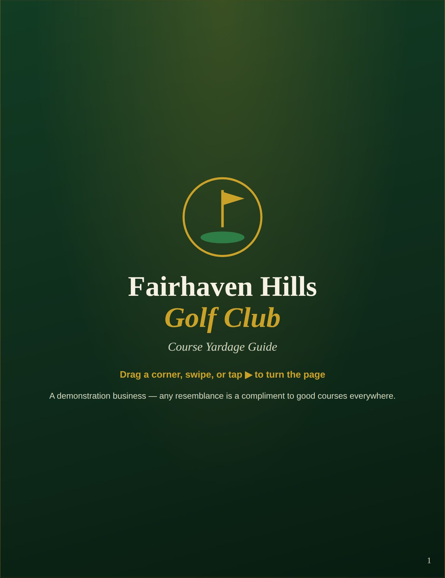 Fairhaven Hills yardage guide cover